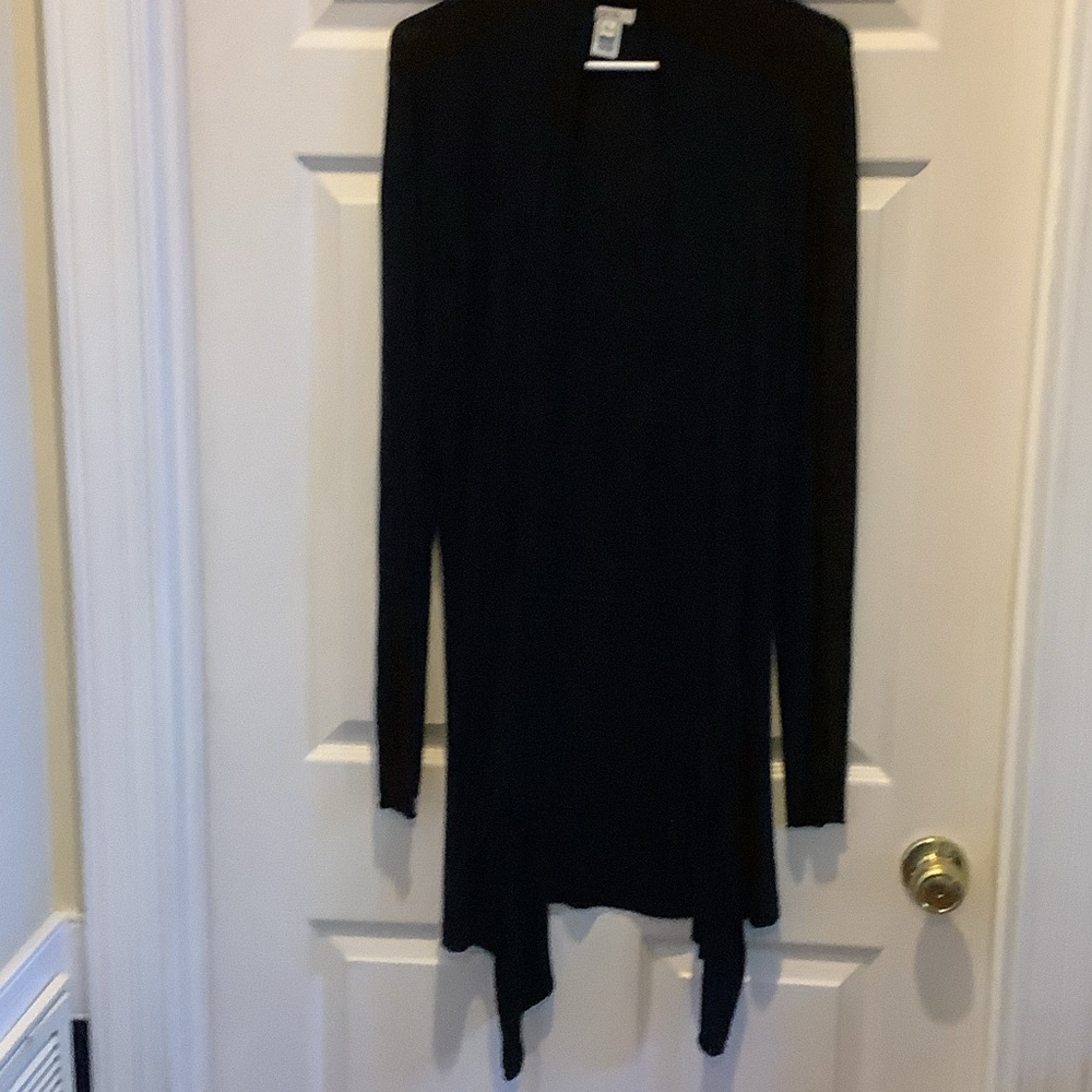Black‎ Long Sleeve Cache Cardigan,